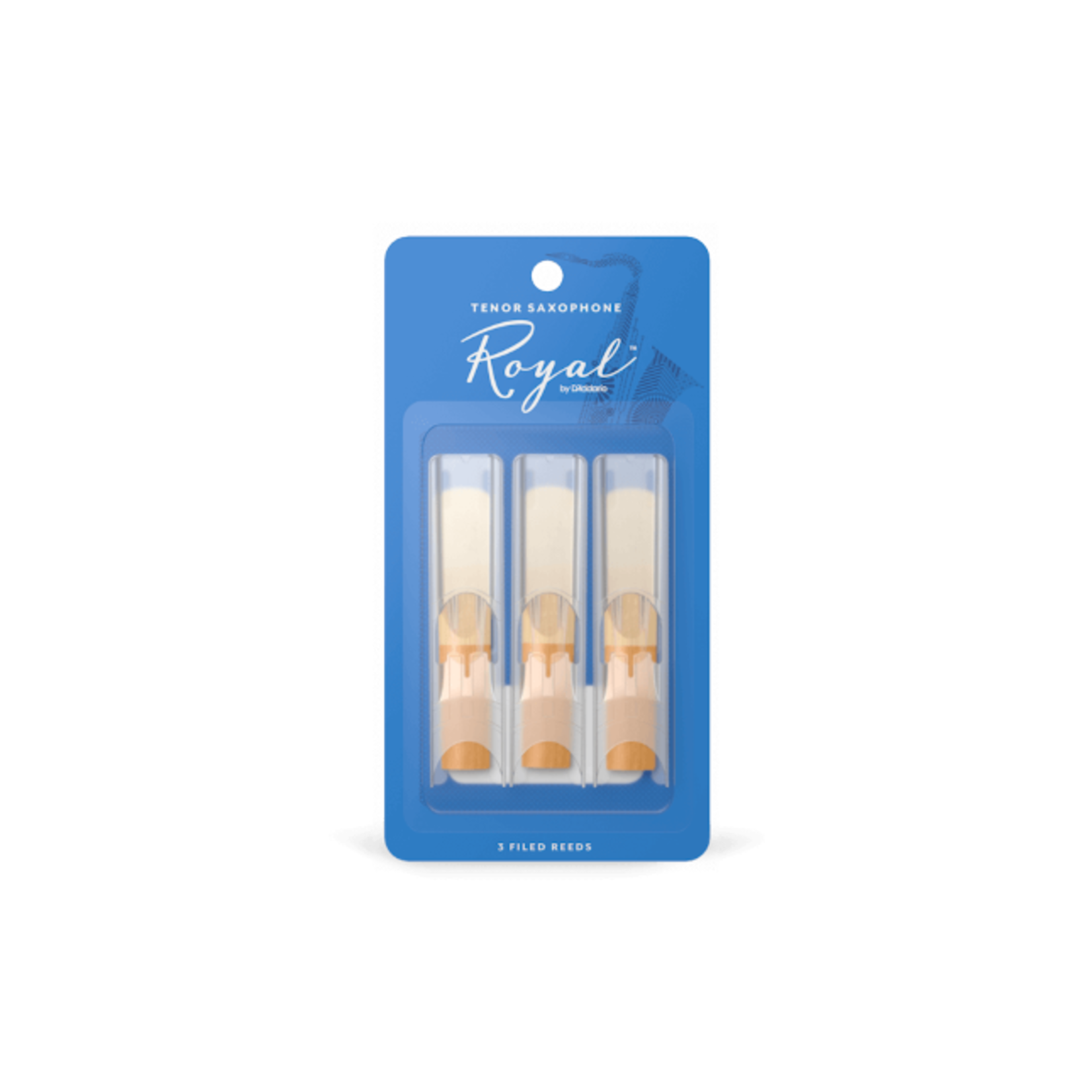 Royal by D'Addario Tenor Sax Reeds - Strength 2, 3-pack