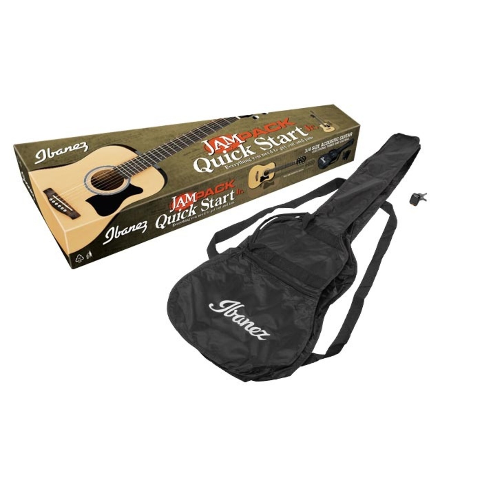 Ibanez IJV30 Jampack 3/4 Size Dreadnought Acoustic Guitar Package - Natural