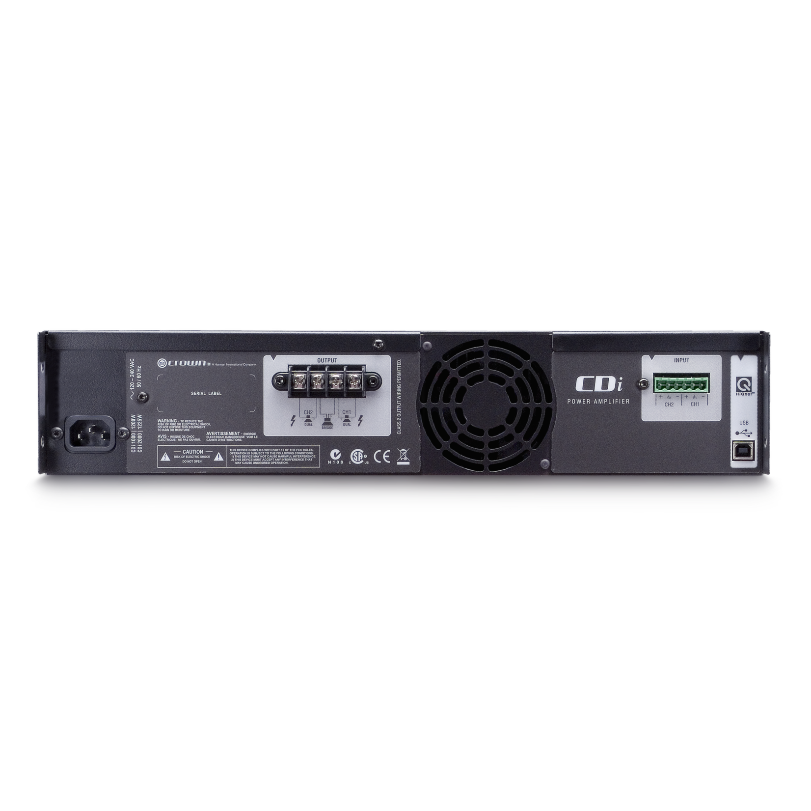 Crown CDi 1000 500W 2-Channel 70V/140V Power Amplifier