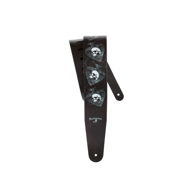D'Addario Alchemy Leather Guitar Strap - Death Club