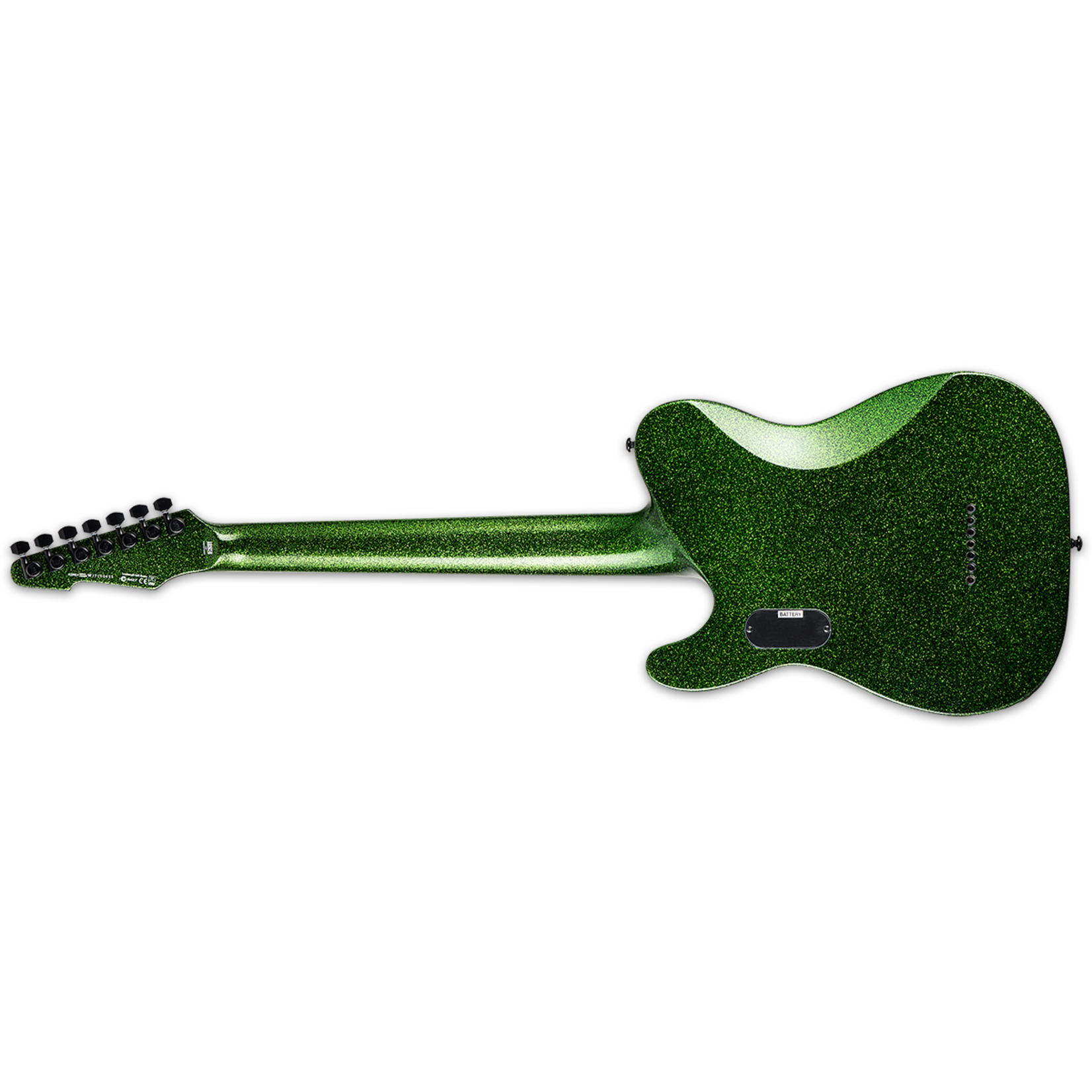 ESP LTD SCT-607B Stephen Carpenter 7-String Baritone Electric Guitar W/Case - Green Sparkle