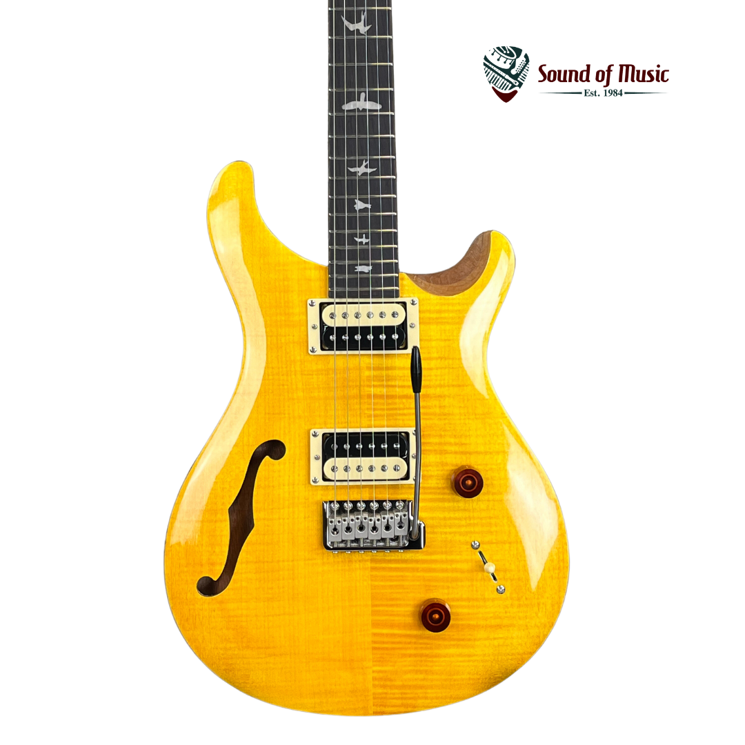 PRS SE Custom 22 SemiHollow Electric Guitar Santana Yellow With