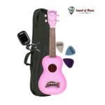 Kala Kala Soprano Dolphin Ukulele Package - Pink Burst