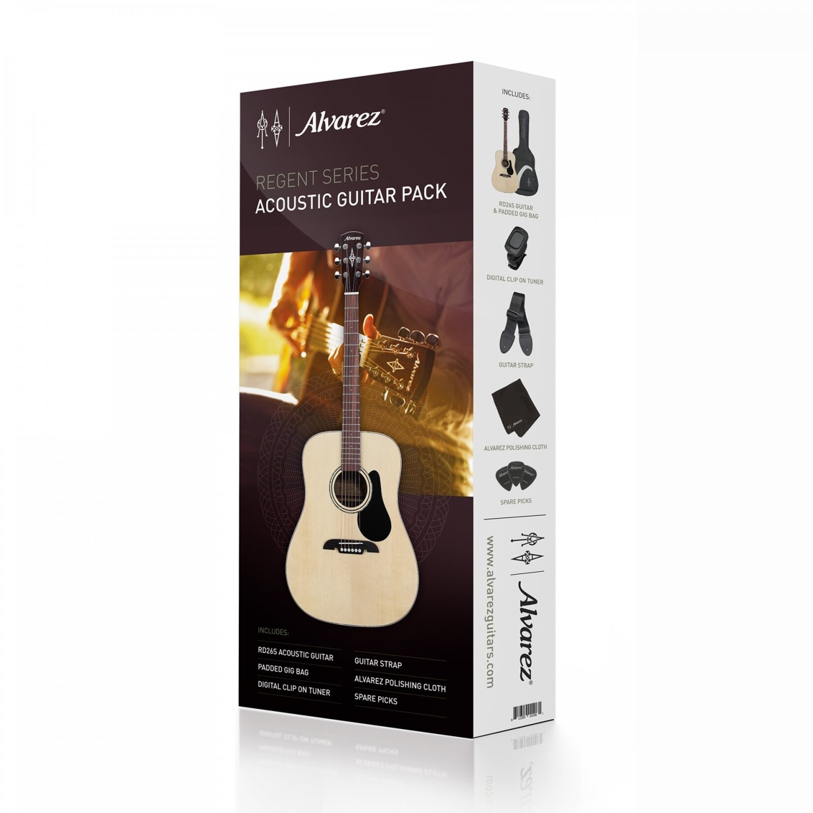 Alvarez RD26S Acoustic Guitar w/ Gig Bag, Strap, Tuner, Cloth, and Picks