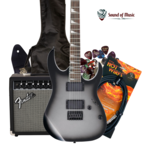 IBANEZ Ibanez GIO GRG121DX Metallic Gray Sunburst Electric Guitar Package W/Amp, Cable, Gig Bag, Strap, Picks