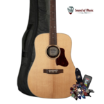 Art & Lutherie Art & Lutherie Americana Natural EQ Dreadnought Acoustic-Electric Guitar Package W/Gig Bag, Strap, Tuner & Picks