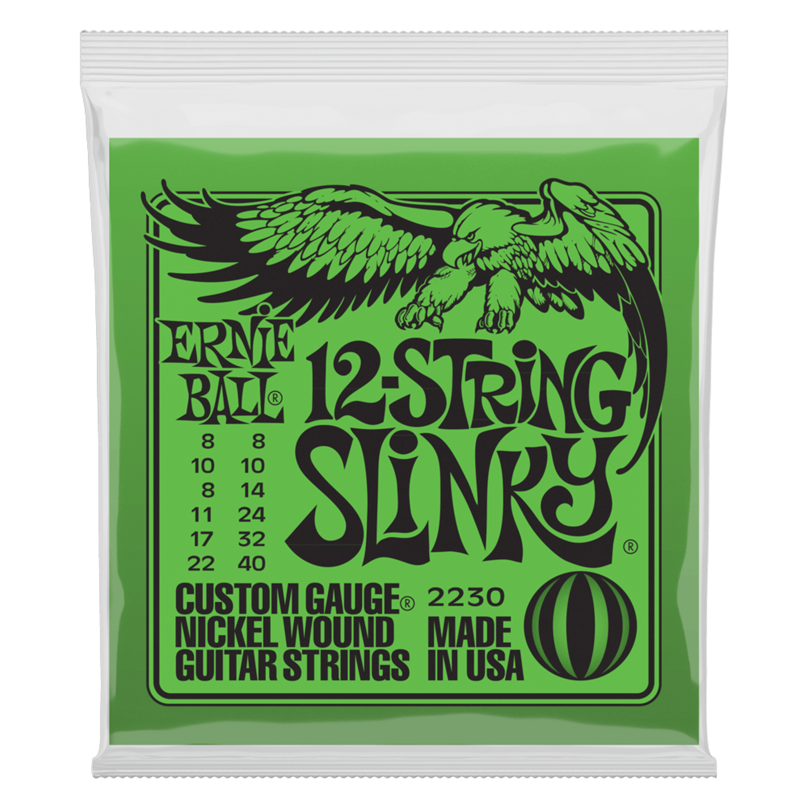 Ernie Ball Slinky Nickel Wound 12-String Electric Guitar Strings 8-40 Gauge