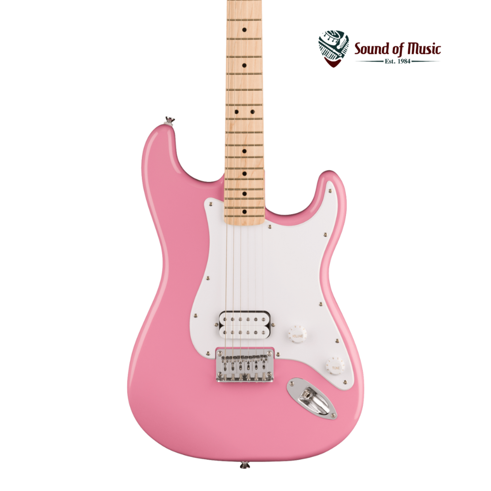 Squier Sonic Stratocaster HT H, Maple Fingerboard, White Pickguard - Flash Pink