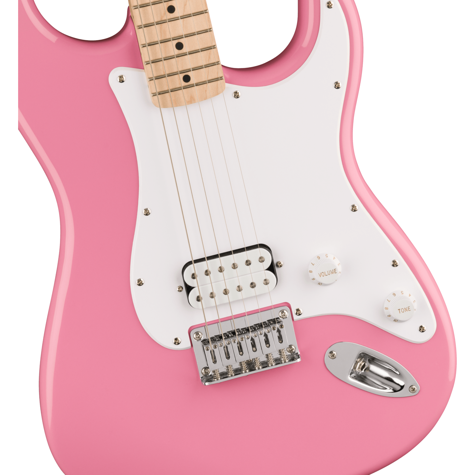 Squier Sonic Stratocaster HT H, Maple Fingerboard, White Pickguard - Flash Pink