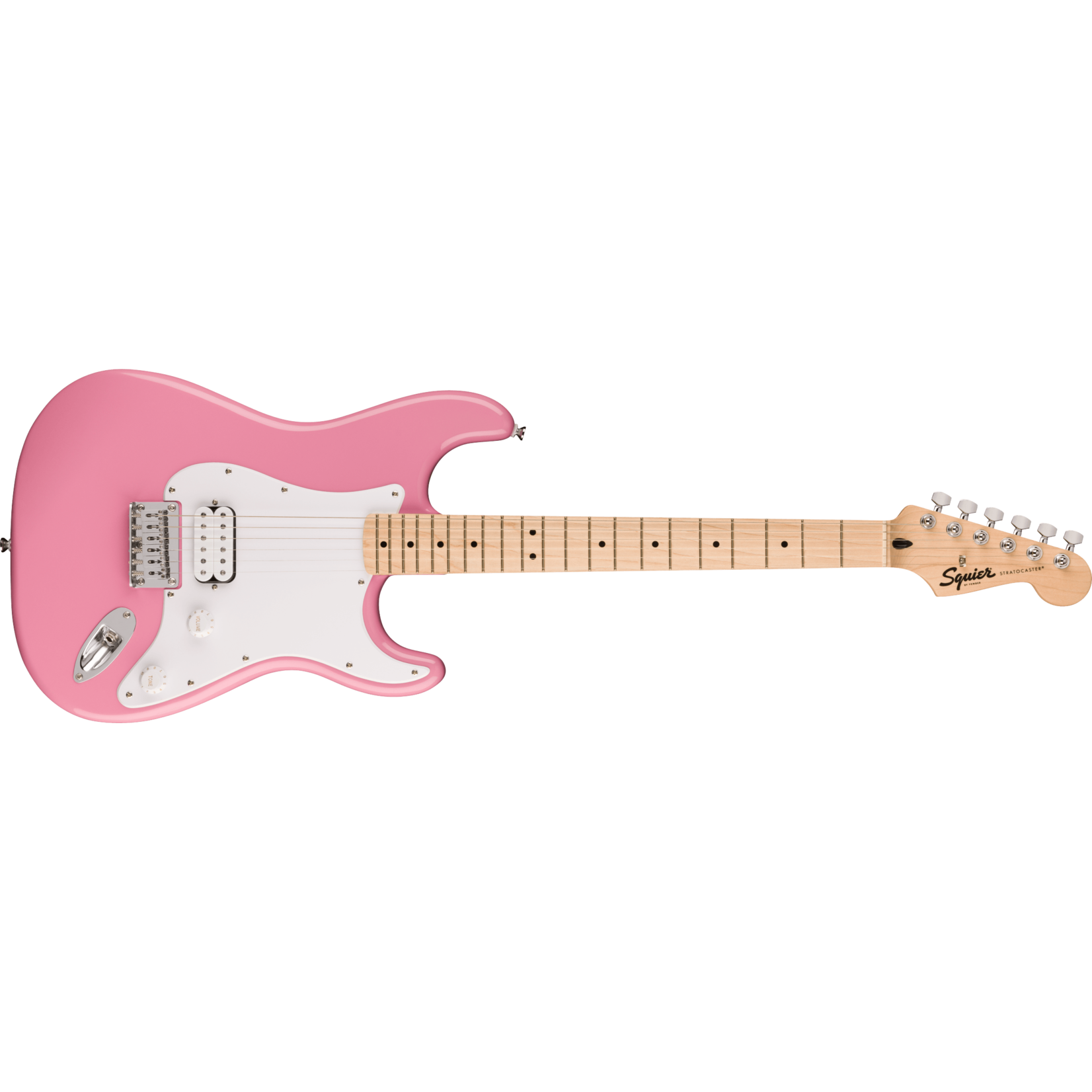 Squier Sonic Stratocaster HT H, Maple Fingerboard, White Pickguard - Flash Pink