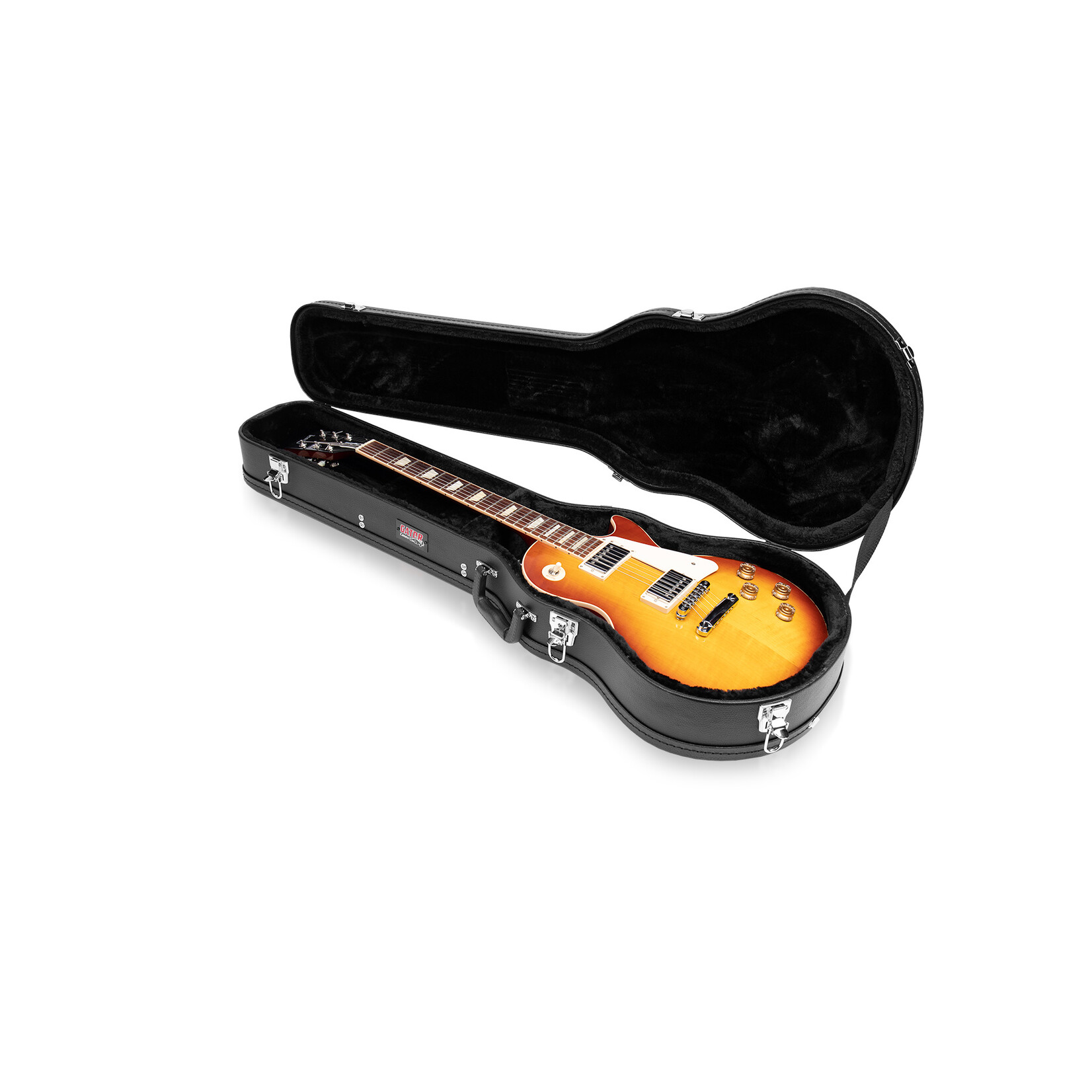 Gator Cases GWE-LPS-BLK Les Paul Guitar Wood Case - Black