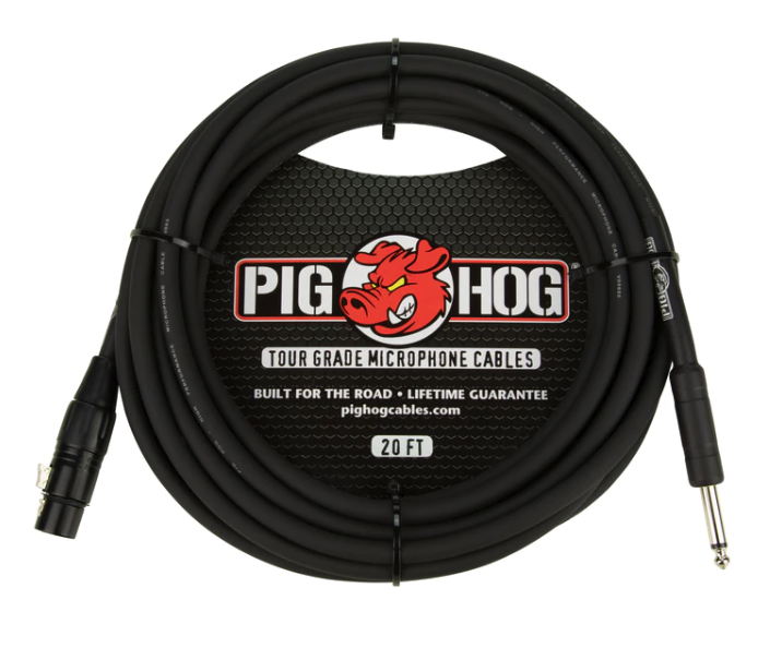 Pig Hog Hi-Z Microphone Cable, 20 ft