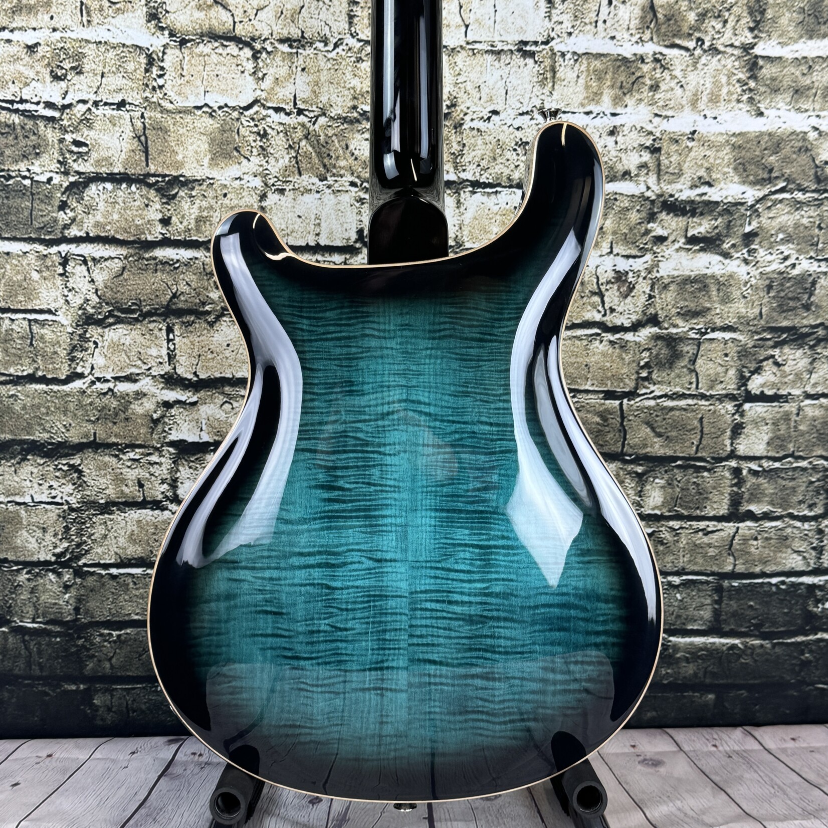 PRS SE Hollowbody II Piezo Electric Guitar W/Case - Peacock Blue Smokeburst