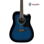 IBANEZ Ibanez PF15ECE Performance Acoustic-Electric Guitar - Transparent Blue Sunburst