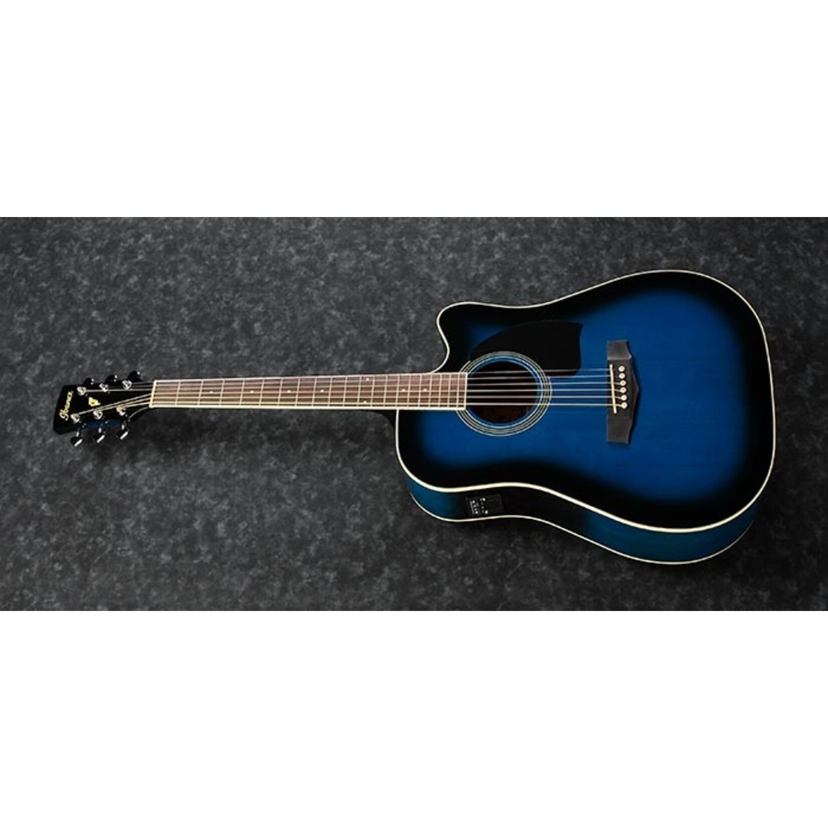 Ibanez PF15ECE Performance Acoustic-Electric Guitar - Transparent Blue Sunburst