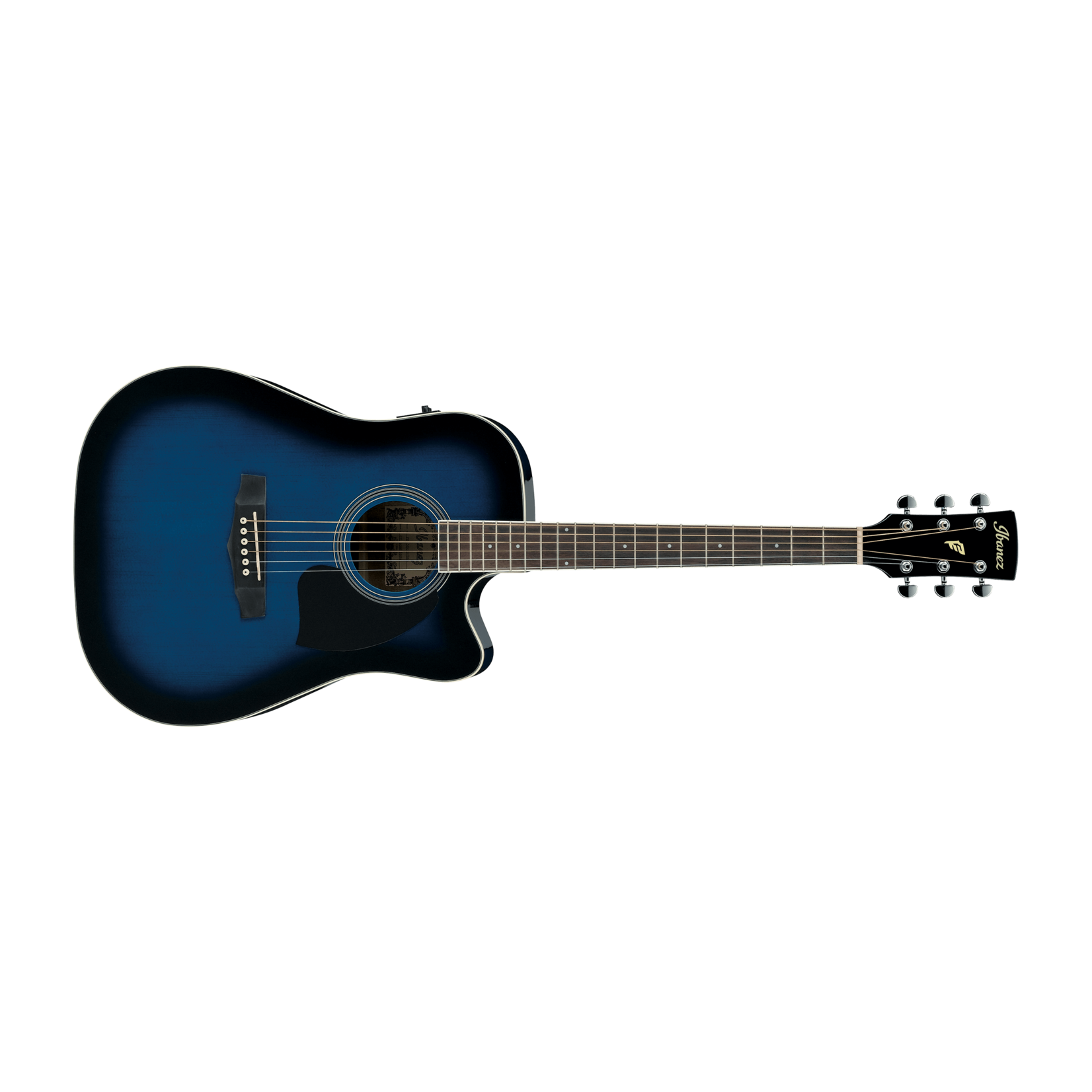 Ibanez PF15ECE Performance Acoustic-Electric Guitar - Transparent Blue Sunburst