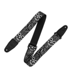 Levy's Levy's 2" Calaca Series Poly Strap - Black and White Skulls