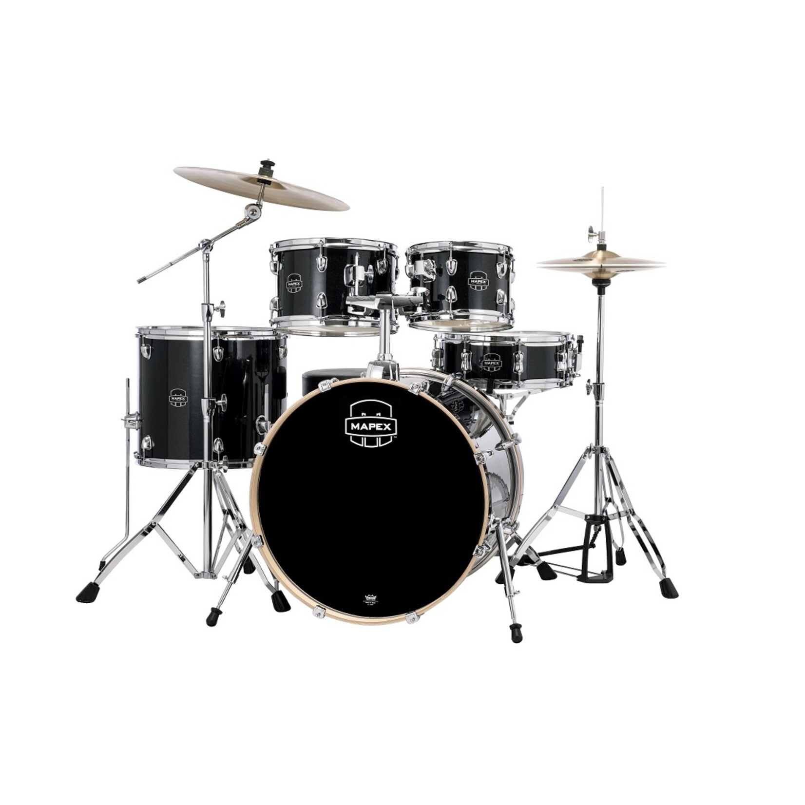 Mapex Venus 5-Piece Rock Complete Drum Set - Black Galaxy Sparkle