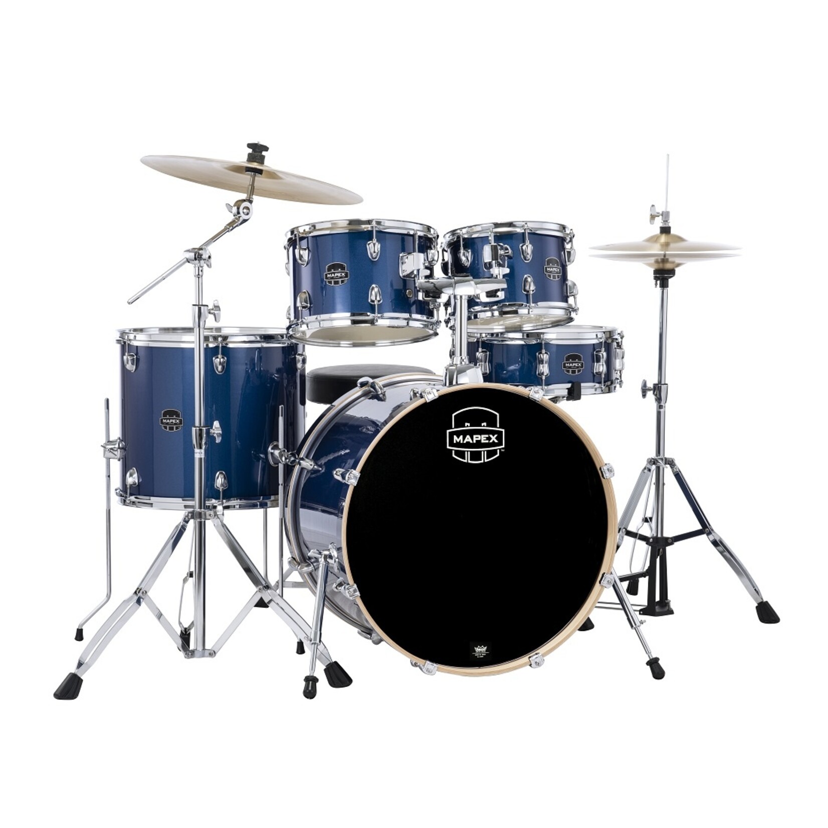Mapex Venus 5-Piece Rock Complete Drum Set - Blue Sky Sparkle