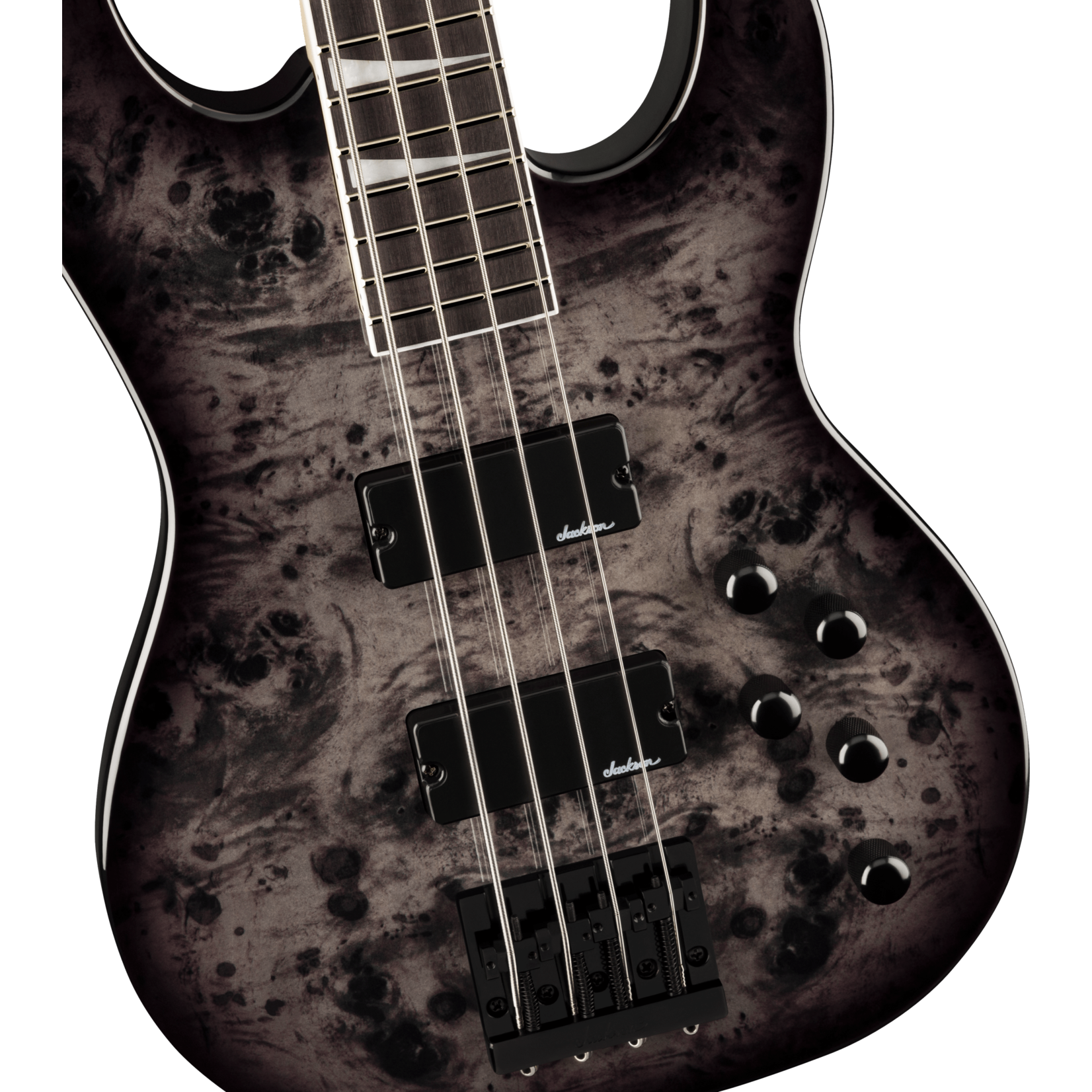 Jackson JS Series Concert Bass CB JS3P, Amaranth Fingerboard - Transparent Black