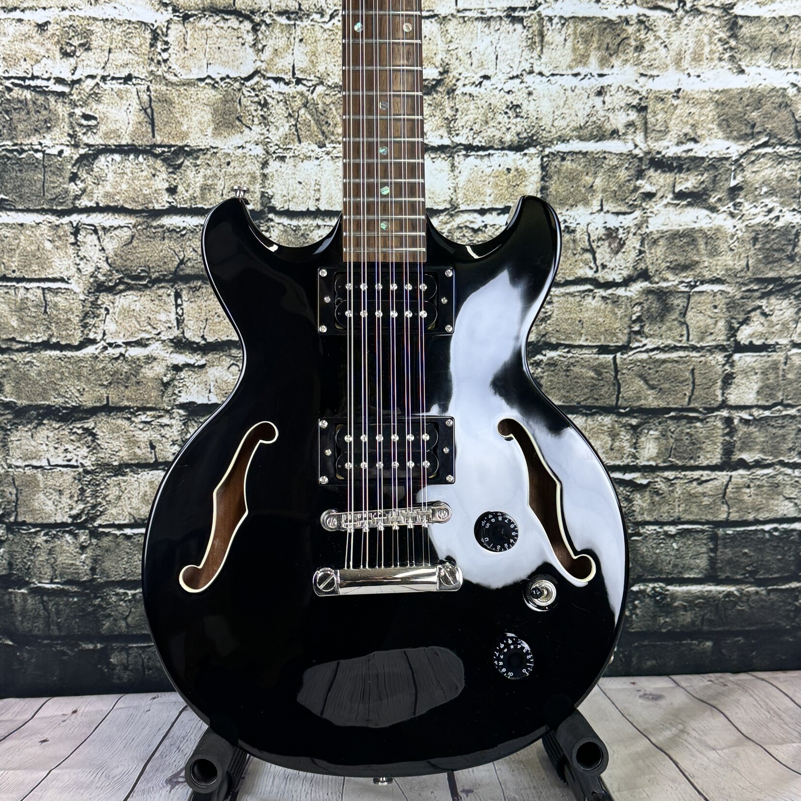 Dean Boca 12-String Semi-Hollowbody Electric Guitar - Black (Used)