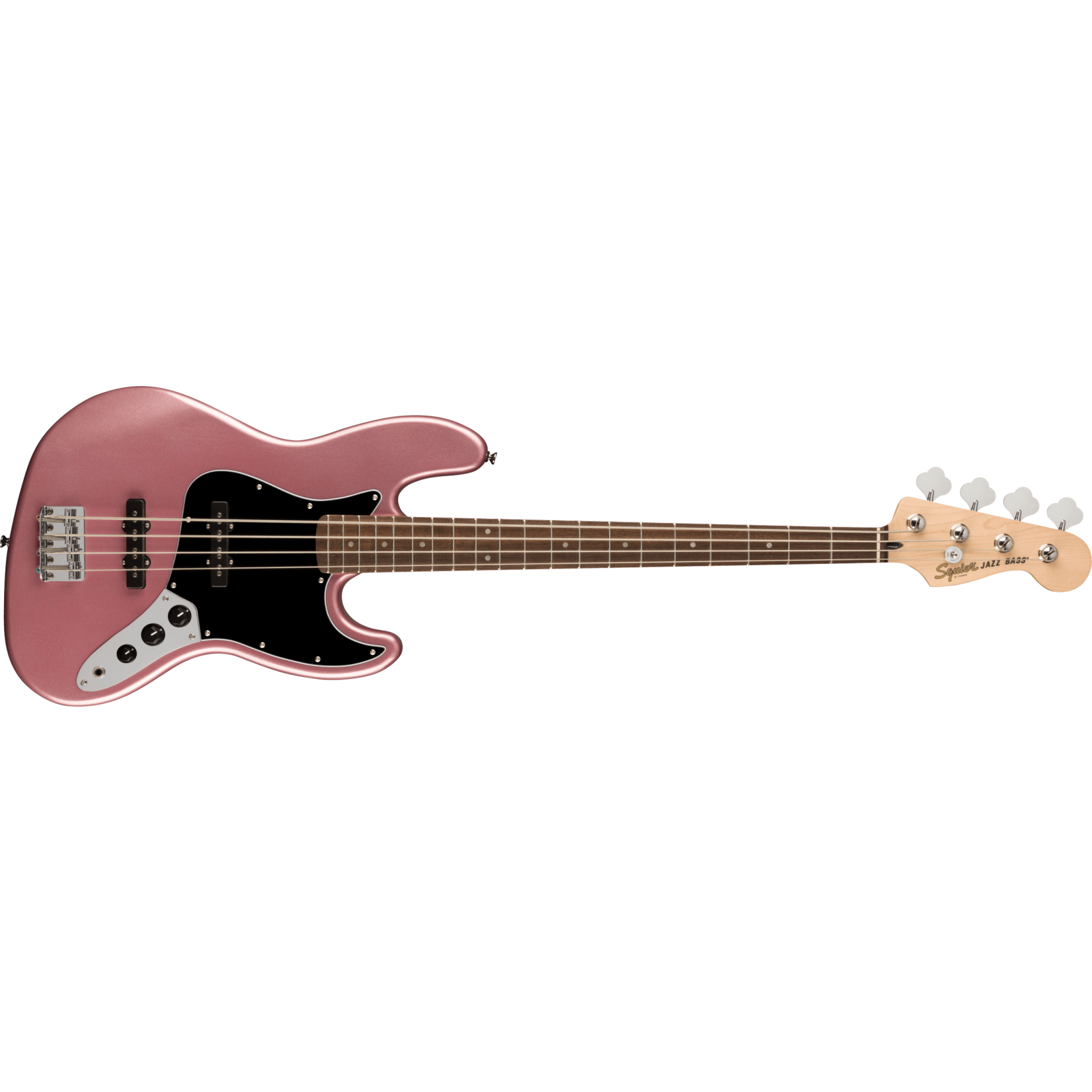 Squier Affinity Series Jazz Bass, Laurel Fingerboard, Black Pickguard - Burgundy Mist