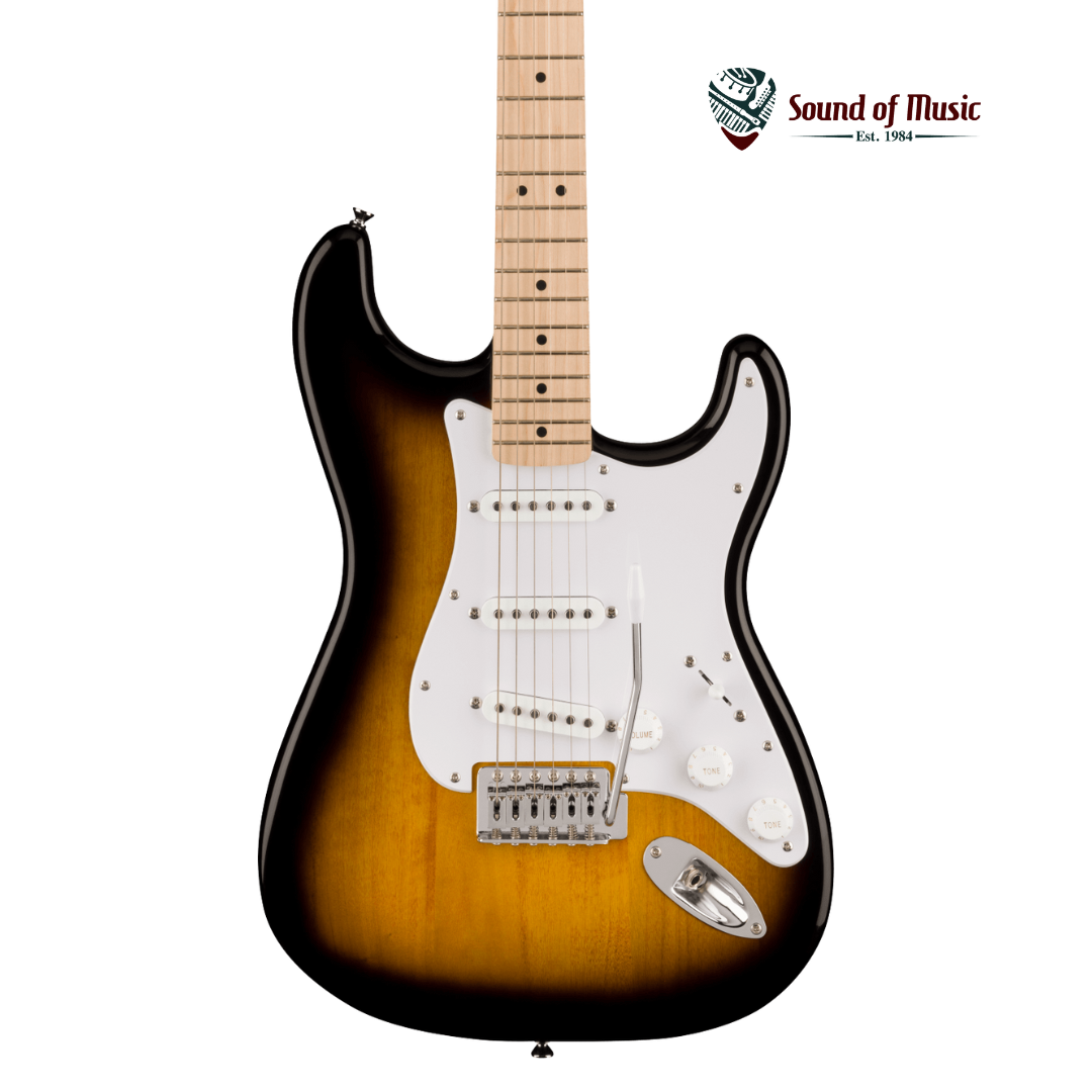 Squier Sonic Stratocaster, Maple Fingerboard, White Pickguard - 2-Color Sunburst