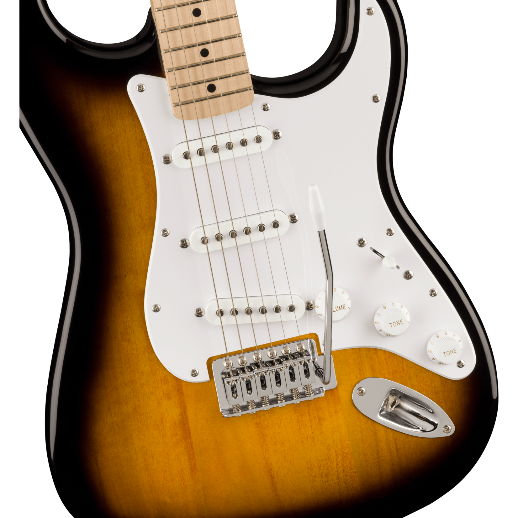 Squier Sonic Stratocaster, Maple Fingerboard, White Pickguard - 2-Color Sunburst