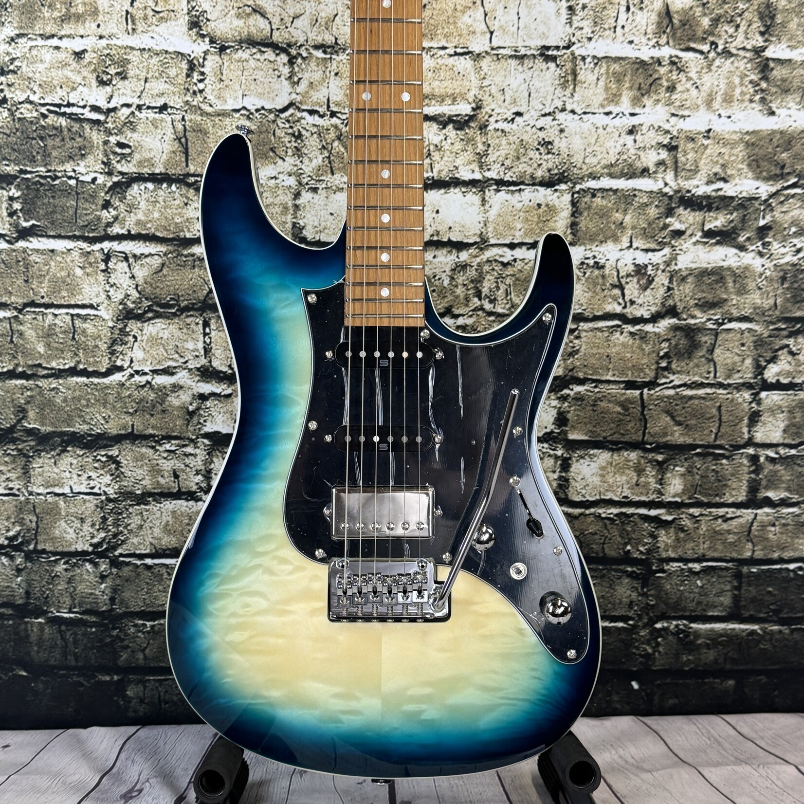 Ibanez Premium AZ24P1QM Electric Guitar - Deep Ocean Blonde