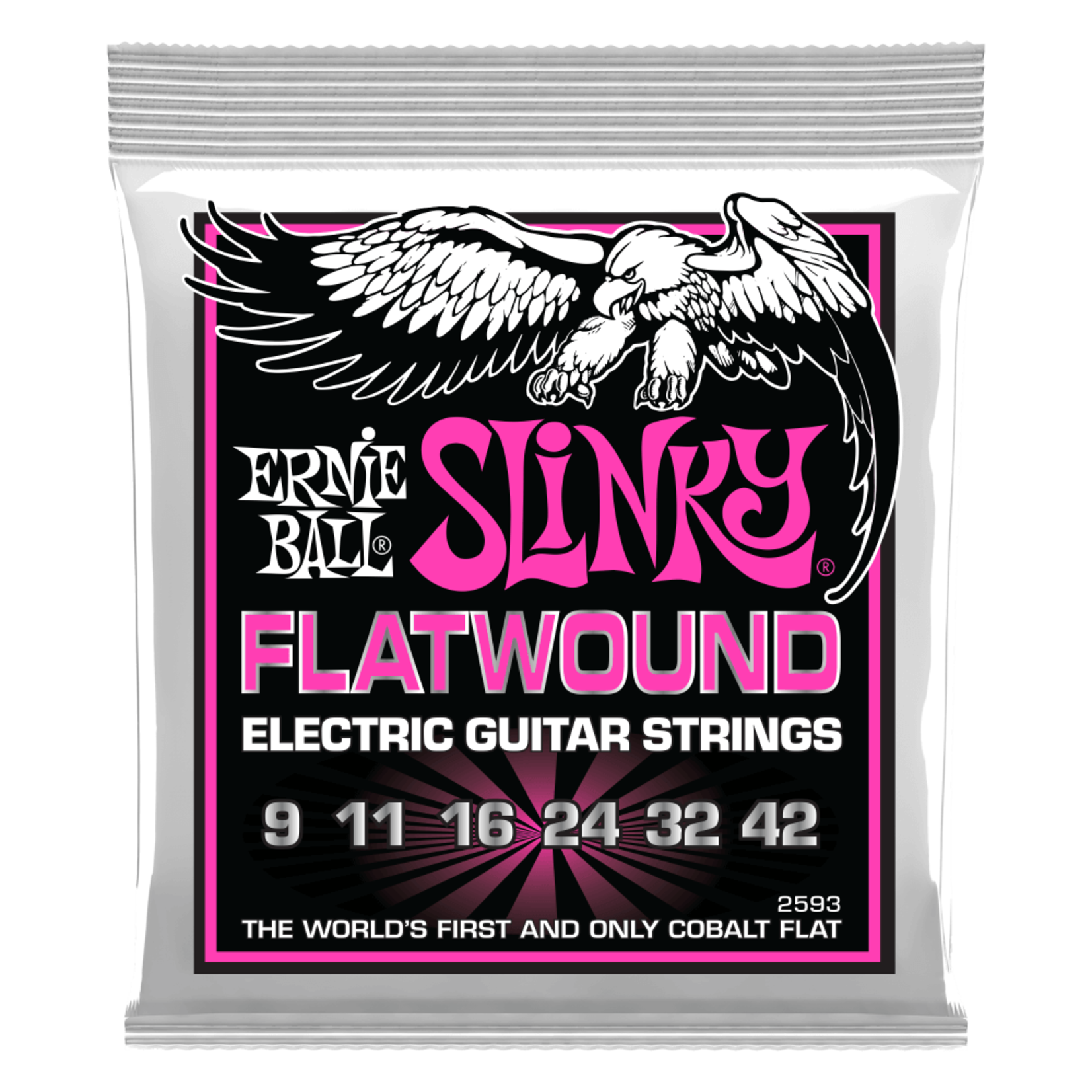 Ernie Ball Super Slinky Cobalt Flatwound Electric Guitar Strings 9-42 Gauge