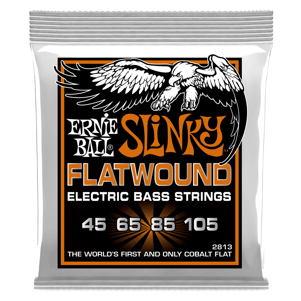 Ernie Ball Hybrid Slinky Cobalt Flatwound Electric Bass Strings 45-105 Gauge