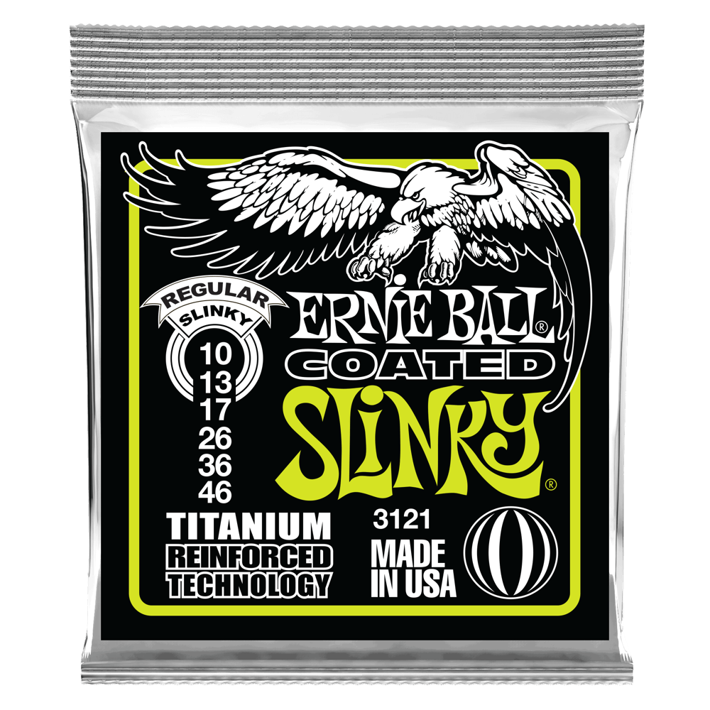 Ernie Ball Regular Slinky Coated Titanium RPS Electric Guitar Strings 10-46 Gauge