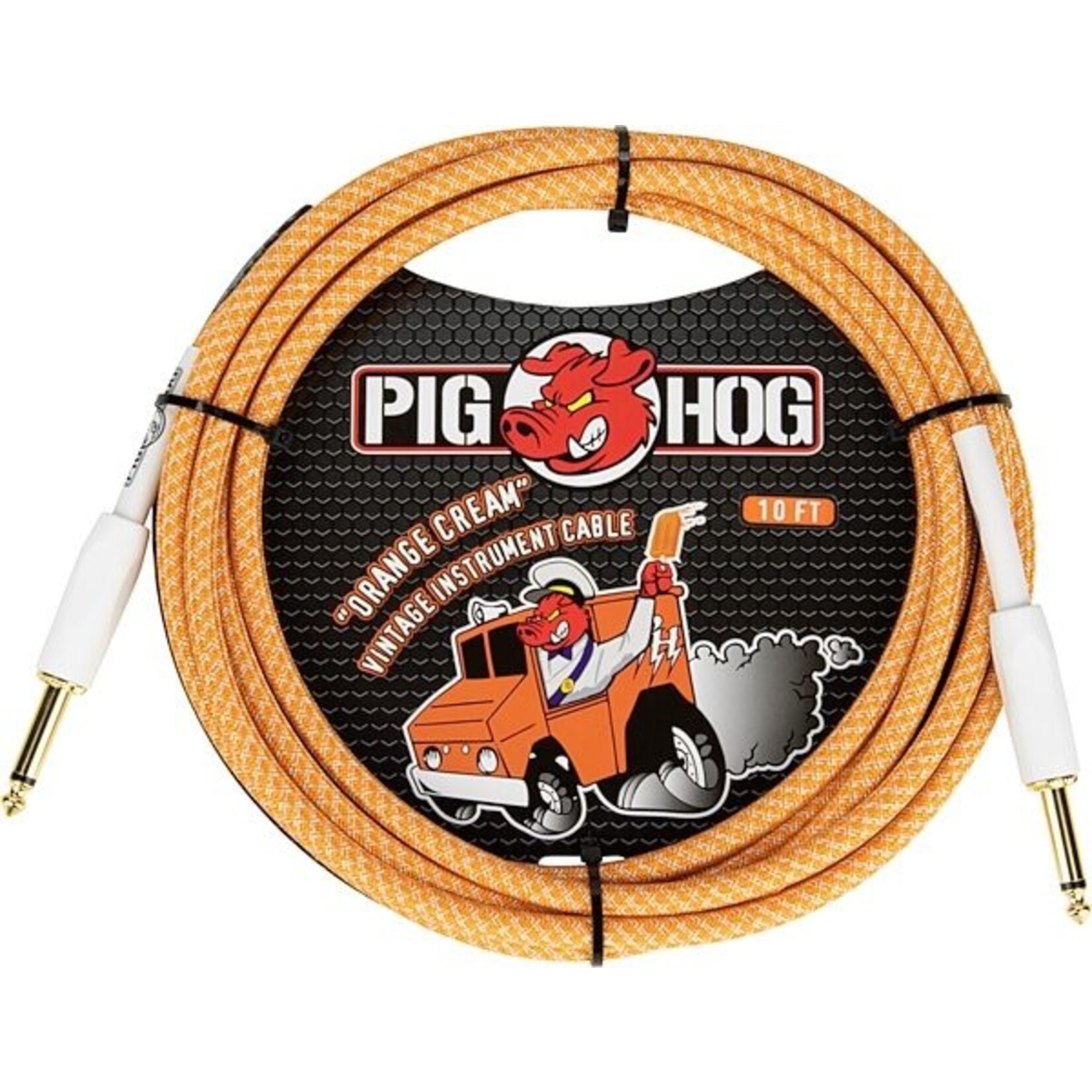 Pig Hog "Orange Crème 2.0" Instrument Cable, 10ft