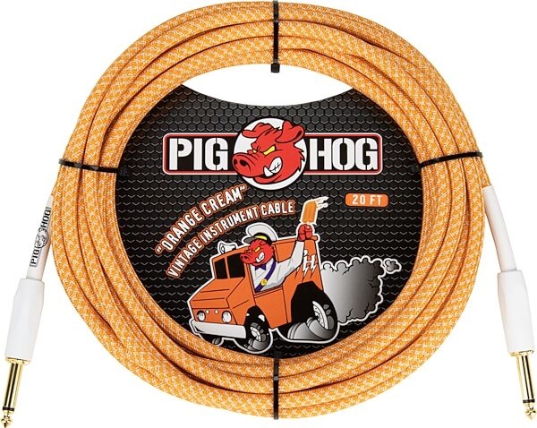 Pig Hog "Orange Crème 2.0" Instrument Cable - 20ft Straight