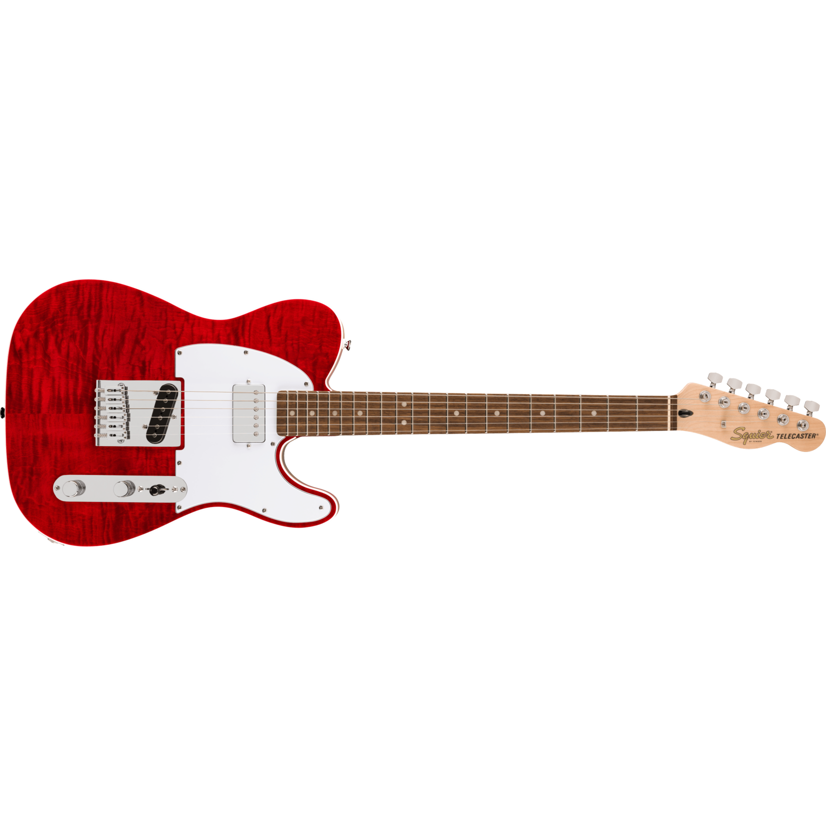 Squier Affinity Series™ Telecaster® FMT SH, Laurel Fingerboard, White Pickguard - Crimson Red Transparent