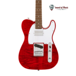 FENDER Squier Affinity Series™ Telecaster® FMT SH, Laurel Fingerboard, White Pickguard - Crimson Red Transparent
