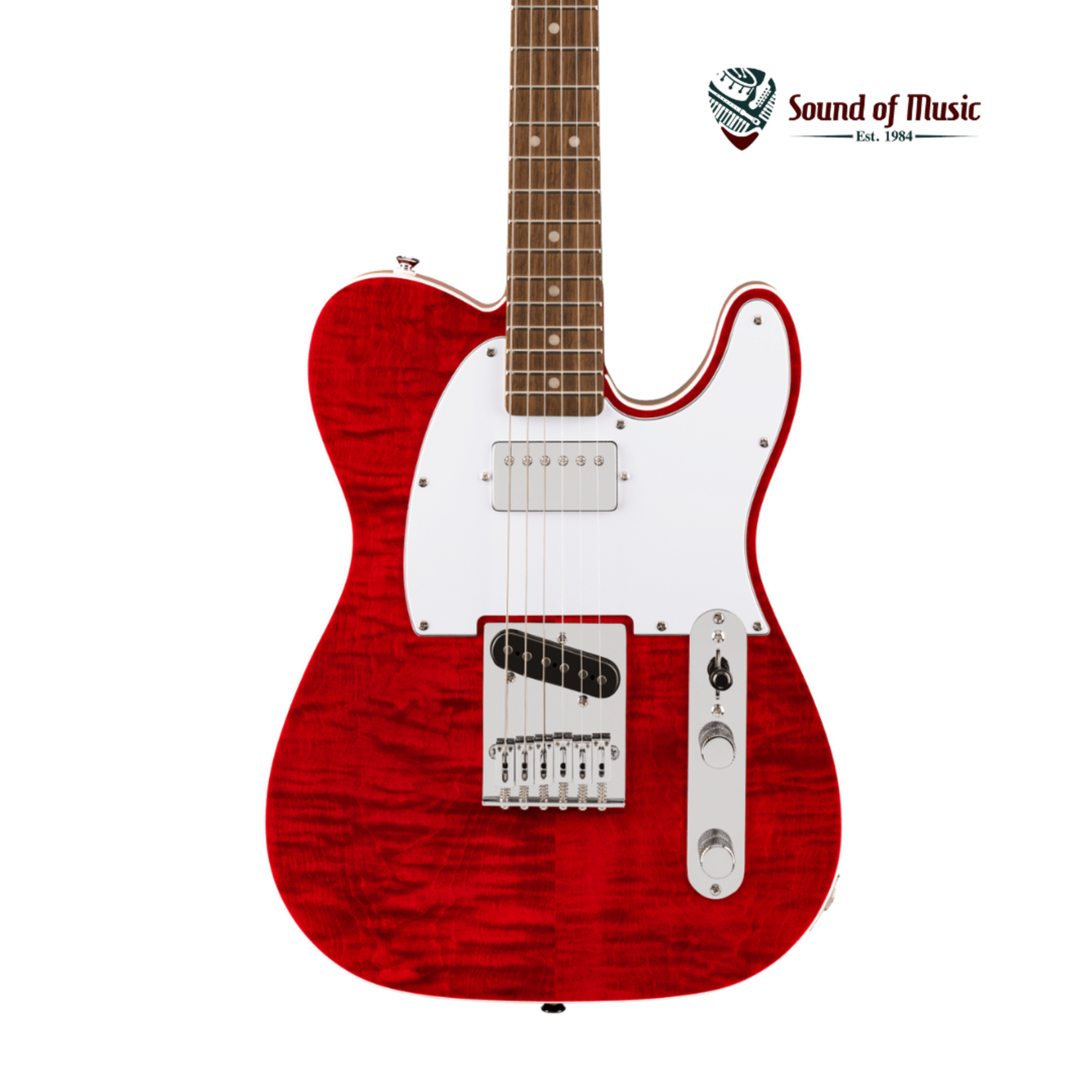 Squier Affinity Series™ Telecaster® FMT SH, Laurel Fingerboard, White Pickguard - Crimson Red Transparent