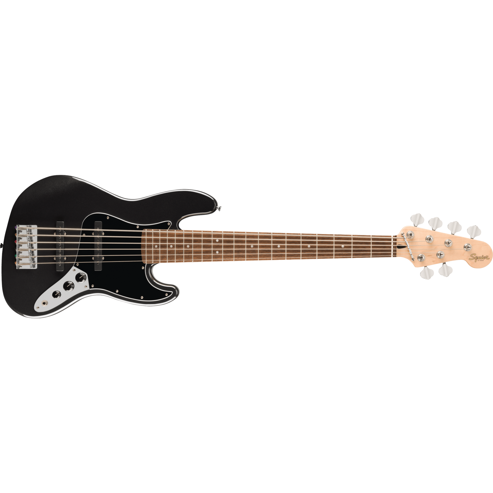 Squier Affinity Series™ Jazz Bass® VI, Laurel Fingerboard, Black Pickguard - Black Metallic