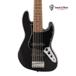 FENDER Squier Affinity Series™ Jazz Bass® VI, Laurel Fingerboard, Black Pickguard - Black Metallic