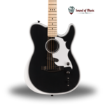 FENDER Fender Jack White Triplesonic Acoustasonic Telecaster w/Case, Maple Fingerboard, White Pickguard - Satin Arctic White with Black Top