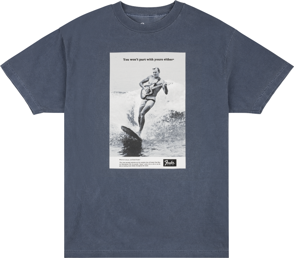 Fender Vintage Ad Surfer Tee, Ocean - XXL