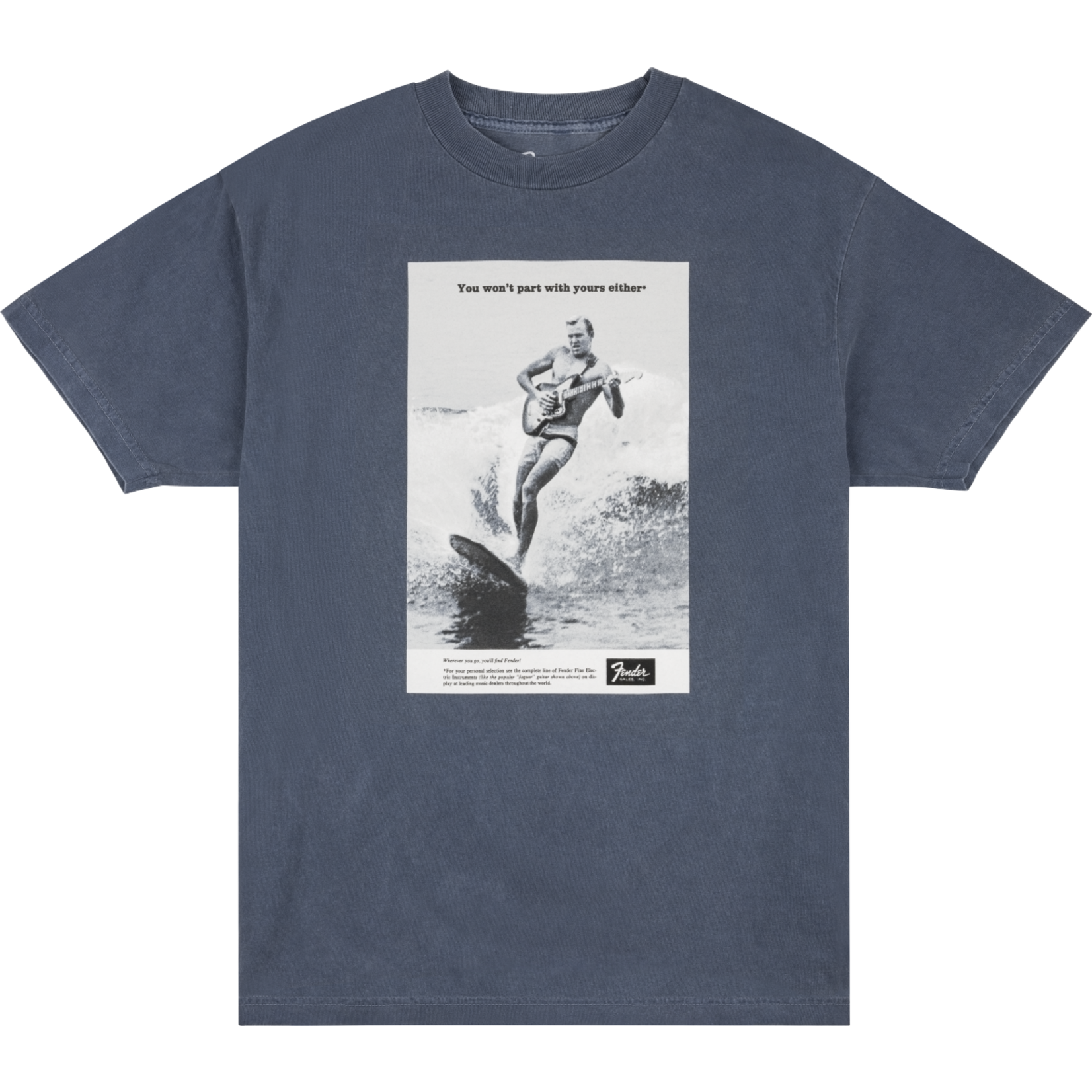 Fender Vintage Ad Surfer Tee, Ocean - XL