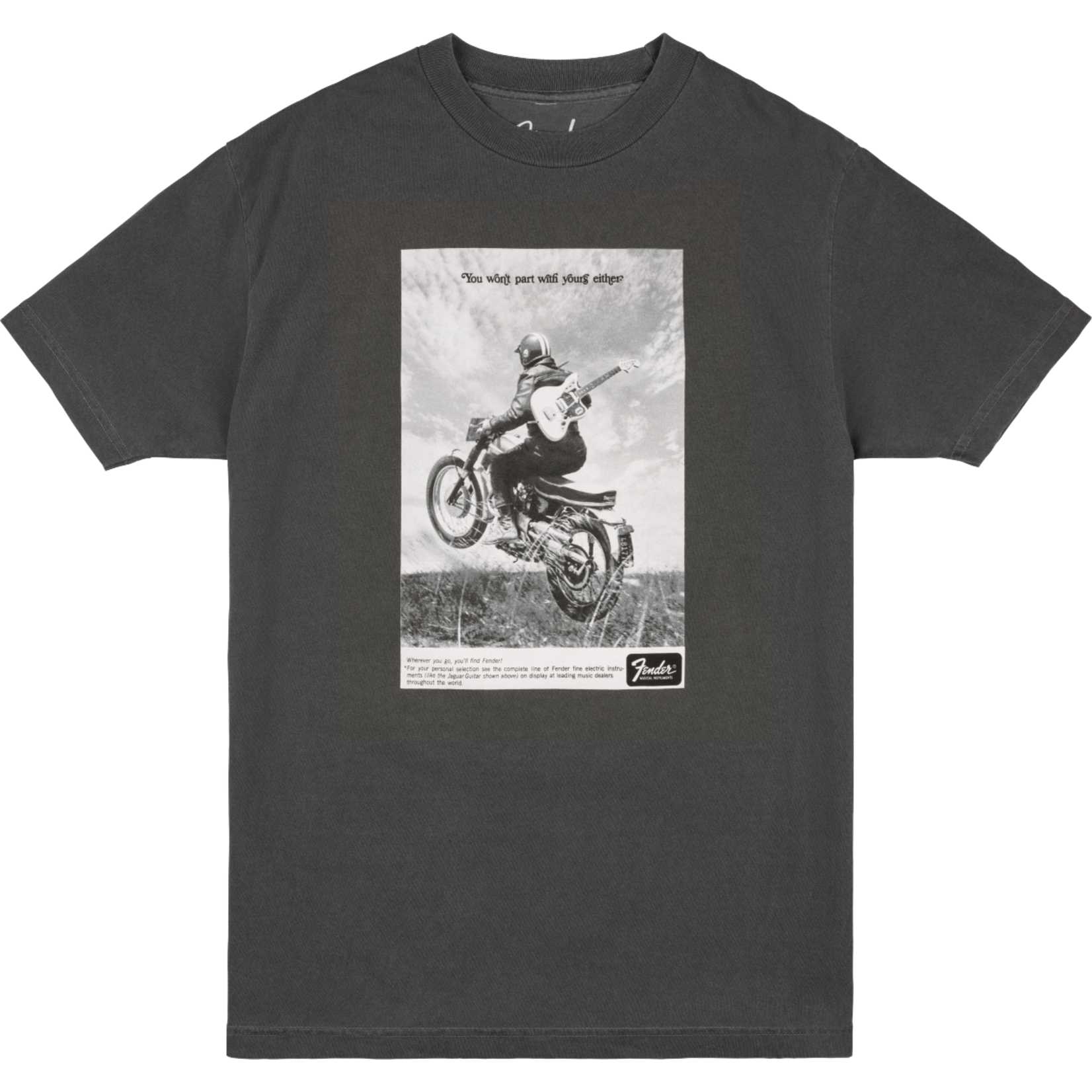 Fender Vintage Ad Biker Tee, Graphite - XL