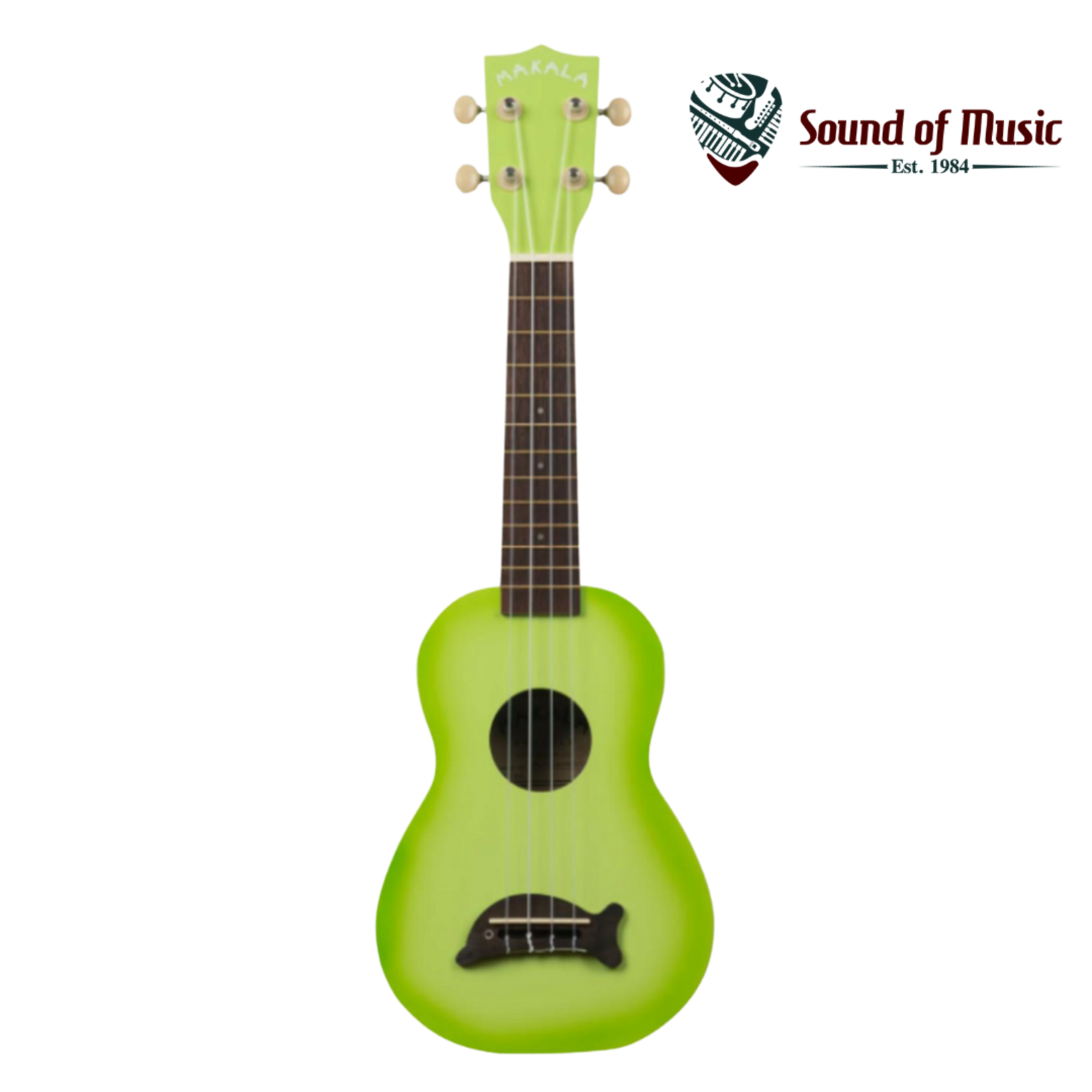 Kala Green Apple Burst Soprano Dolphin Ukulele