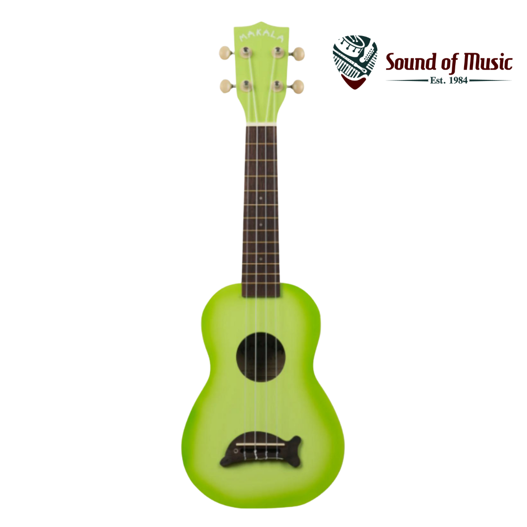 Kala Green Apple Burst Soprano Dolphin Ukulele