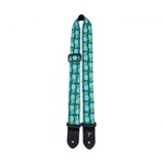 Perri's Perri's 1.5” Teal Pineapple Poly Ukulele Strap