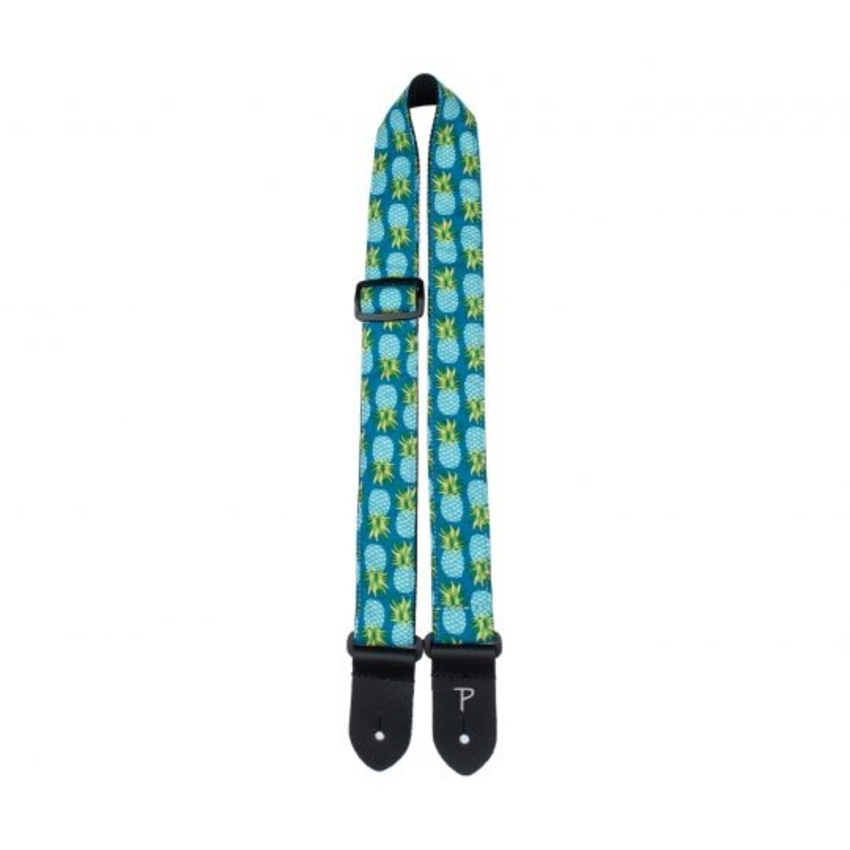 Perri's 1.5” Teal Pineapple Poly Ukulele Strap