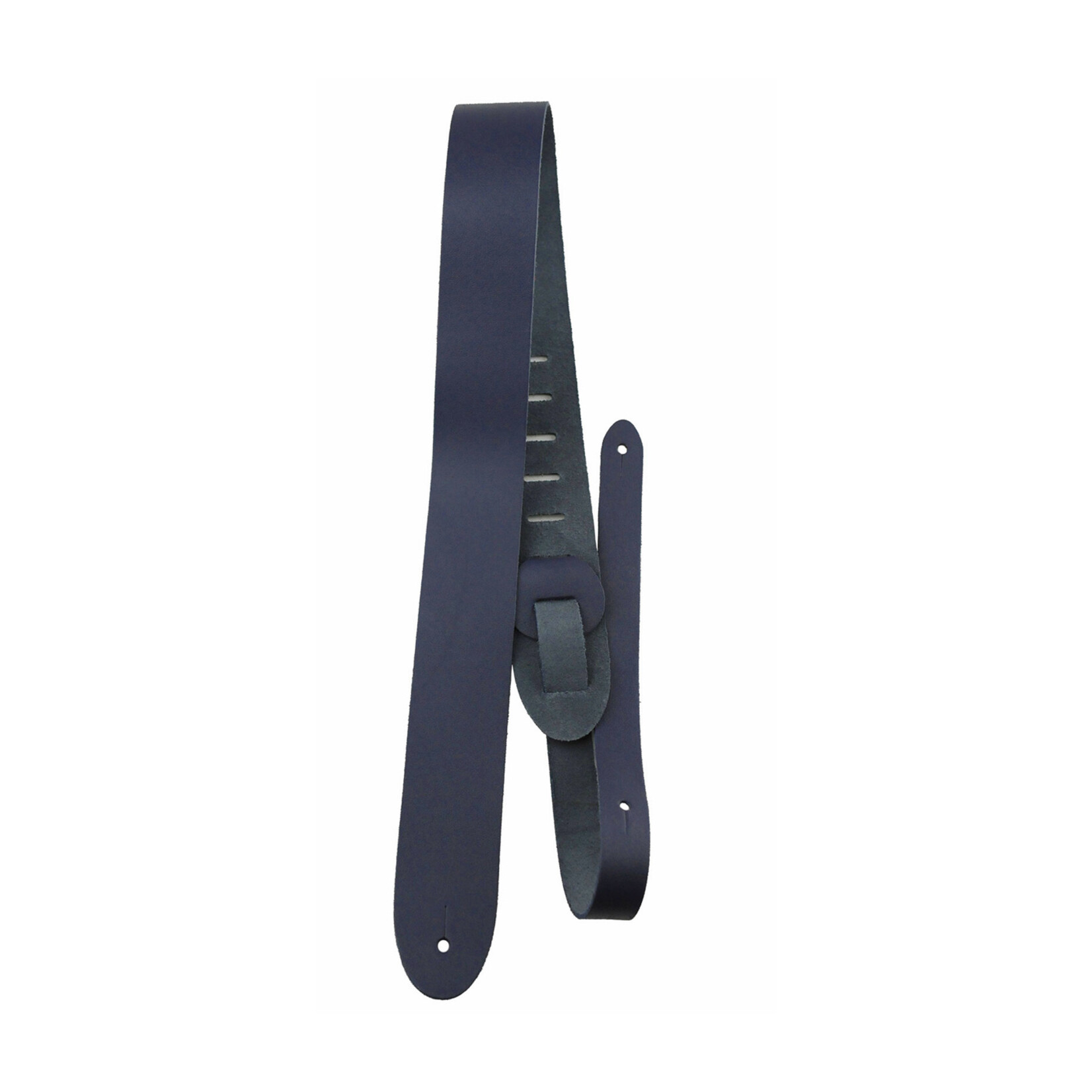 Perri's 2″ Blue Basic Leather Guitar Strap
