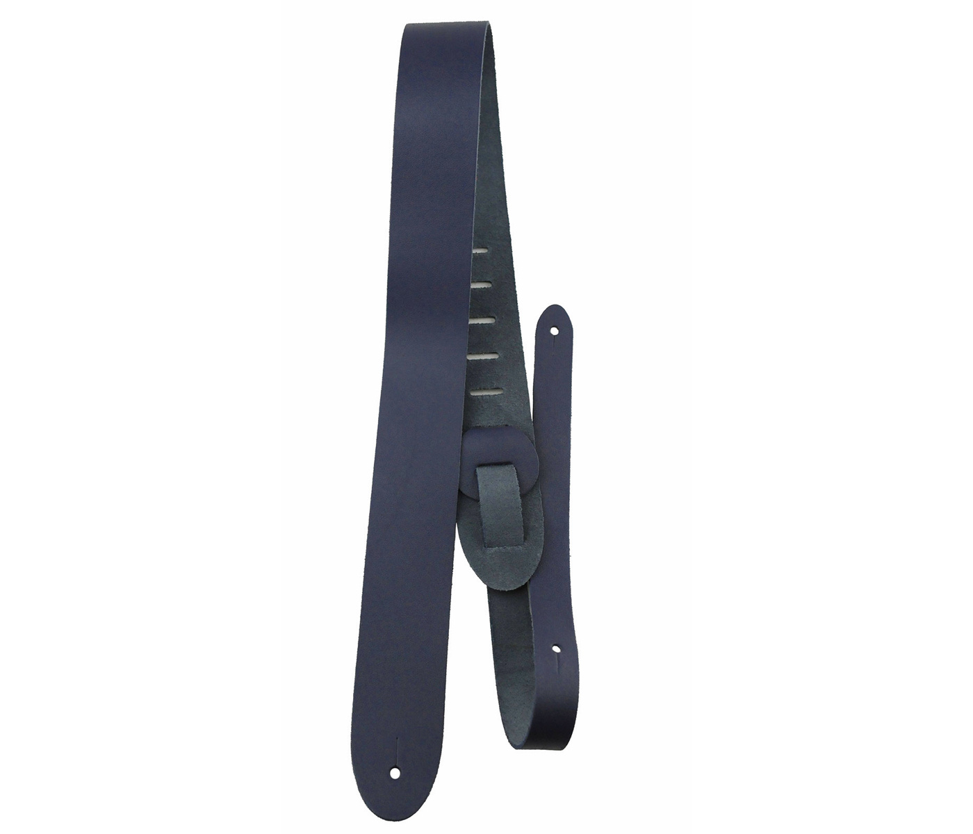 Perri's 2″ Blue Basic Leather Guitar Strap