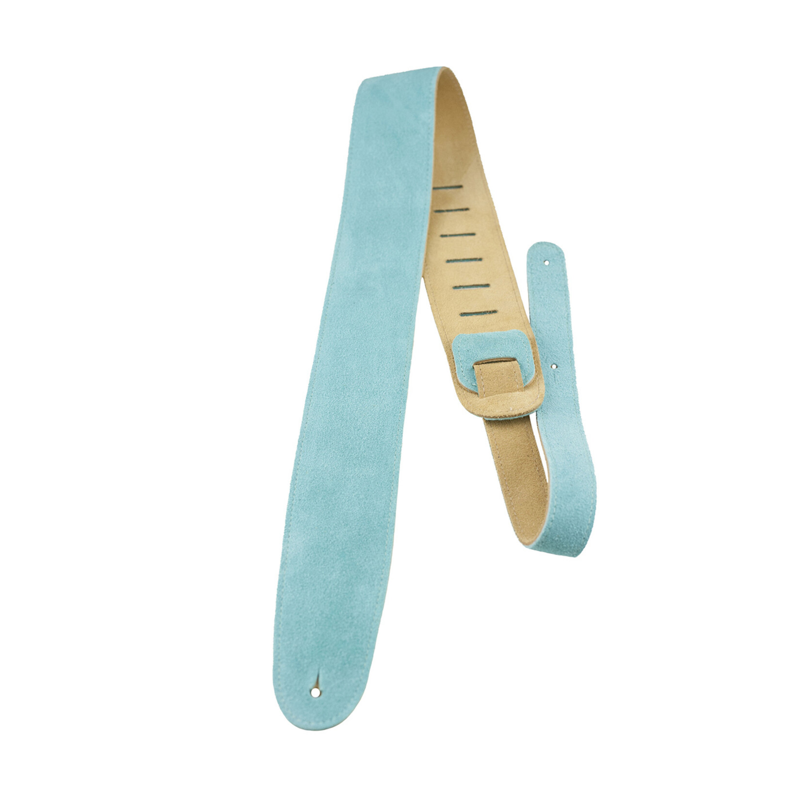 Perri's 2.5″ Soft Suede with Backing Guitar Strap - Teal